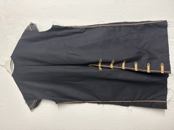 Gothic Weste Mantel Jacke Lang Wolle Larp Mittelalter Anfertigung Köln Dunkel Grau Schwarz